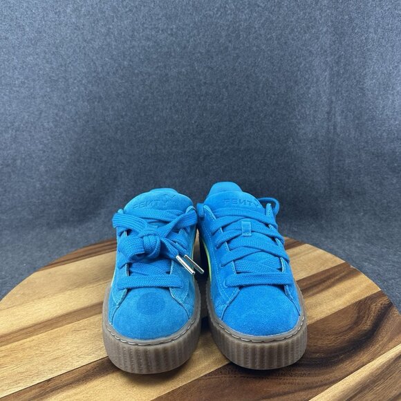 PUMA x Fenty Creeper Phatty Jr Speed Blue / Lime Pow / Gum Kids Sz 5.5 - Picture 4 of 9